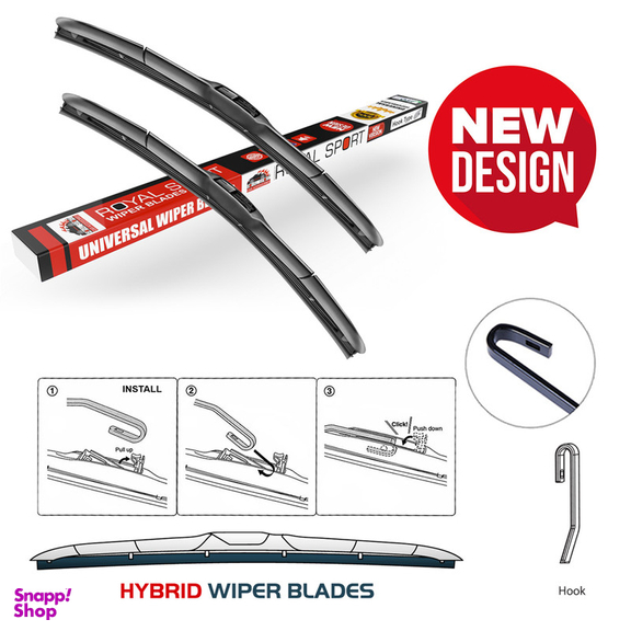 تیغه برف پاک‌کن رویال اسپرت مدل HYBRID PLUS مناسب برای سورن بسته 2 عددی