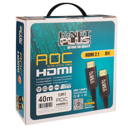 کابل 2.1 HDMI فیبر نوری کی نت پلاس طول 40 متر مدل KP-A162 طول 40 متر