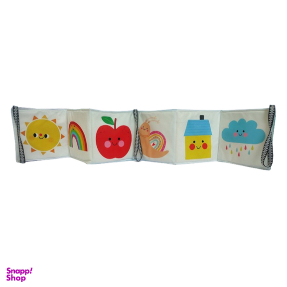 بازی آموزشی انتشارات ماه کوچولو مدل کتاب دور تختی جغجغه ای نوزاد کد 02