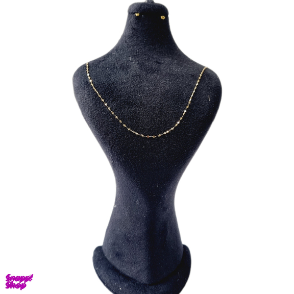 زنجیر طلا 18 عیار زنانه گوزن طرح استار پولکی کد 84gks2
