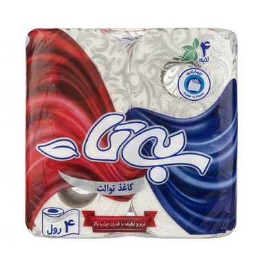 دستمال کاغذی 4 لایه بی تا مدل 002 بسته 4 عددی