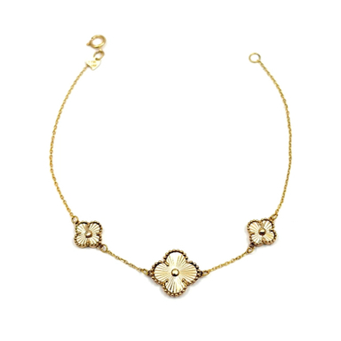 دستبند طلا 18 عیار زنانه مدل ونکلیف تراش کد 116055