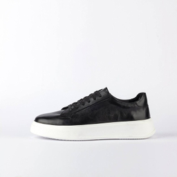 کفش مردانه پانوپا مدل ونس چرم 017 رنگ مشکی