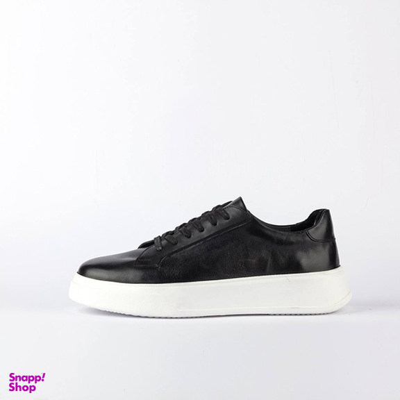 کفش مردانه پانوپا مدل ونس چرم 017 رنگ مشکی