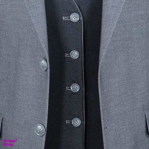 کت و شلوار کمبین کج راه مدل ژیله دورو کد 1445 رنگ طوسی روشن