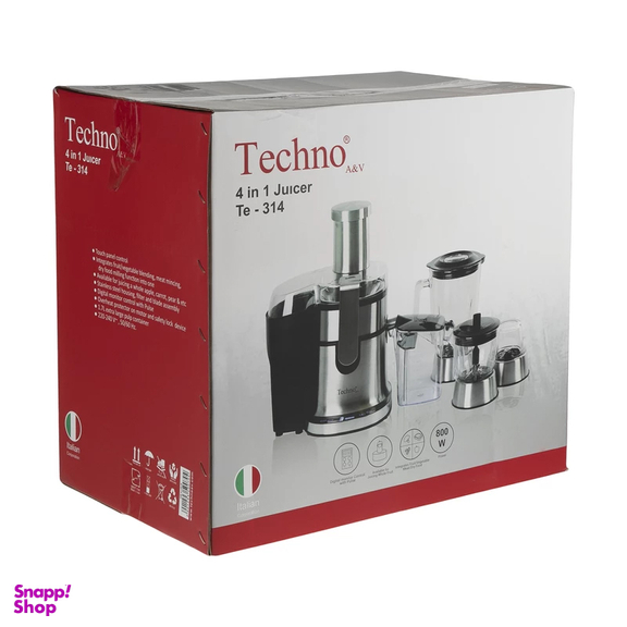 آبمیوه گیری چهارکاره تکنو مدل Te-314
