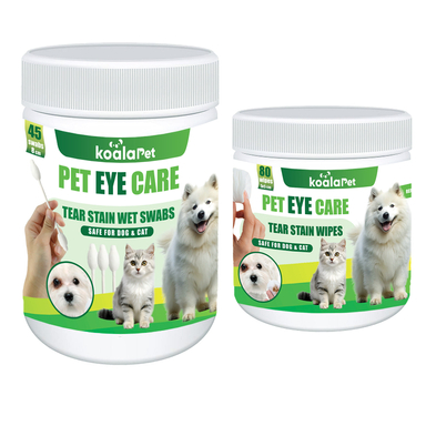 دستمال مرطوب و سواب مرطوب سگ و گربه مخصوص اطراف چشم کوالاپت مدل EYE02 بسته ۲ عددی