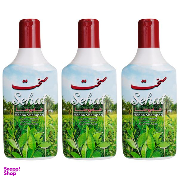 شامپو مو صحت مدل حنا حجم 300 میلی لیتر مجموعه 3 عددی