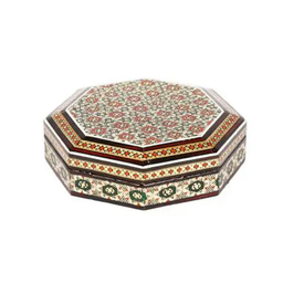 جعبه سکه خاتم کاری 8 ضلعی