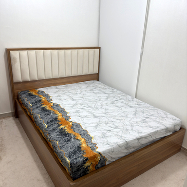ملحفه 2 نفره ناتوسا مدل کشدار آتشفشان سایز 180×200 سانتی متر