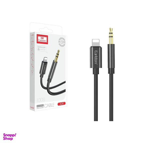 کابل Jack 3.5mm به Lightning ارلدام کد AL01 طول 1 متر