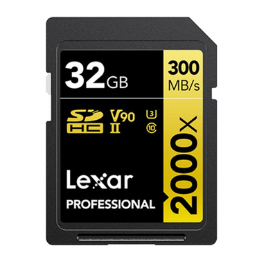 کارت حافظه SDXC لکسار مدل GOLD کلاس 10 استاندارد UHS-II U3 سرعت 300MBps 2000X