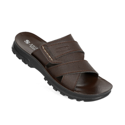 دمپایی مردانه شیما مدل سحاب رنگ قهوه ای