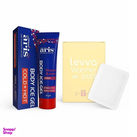 پد گرمایی ضد درد لیوا و ژل آریس مجموعه 2 عددی