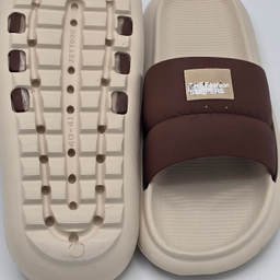 دمپایی مردانه زیتون مدل اسلیپر کد 0600 رنگ کرم