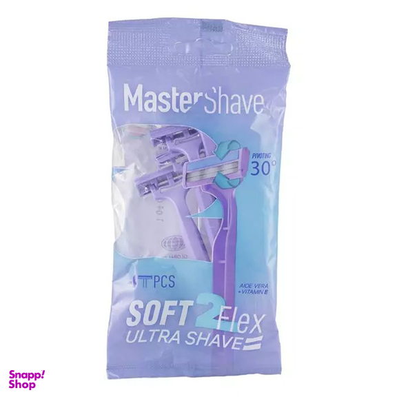 خود تراش مستر شیو مدل Soft2 flex بسته 4 عددی
