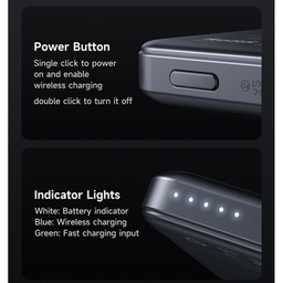 پاوربانک مغناطیسی 20 وات مک دودو مدل Metal Ultra-Thin ظرفیت 5000 میلی آمپر