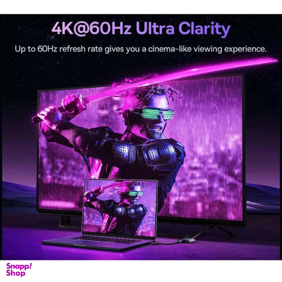 سوئیچ یک به دو HDMI باسئوس مدل AIRJOY طول 1 متر