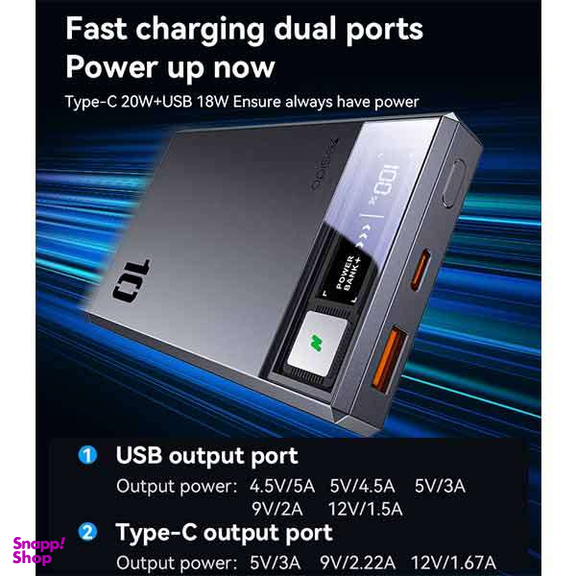 پاوربانک فست شارژ مگ سیف یسیدو مدل YESIDO YP61 15W ظرفیت 10000 میلی آمپر ساعت