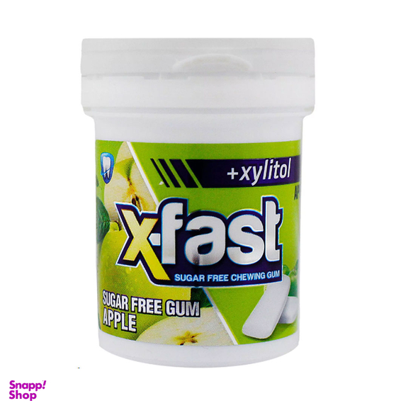 آدامس بدون شکر با طعم سیب ایکس فست 24 گرم