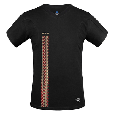 تیشرت نانو آنتی باکتریال ضد تعریق مردانه تاپیک طرح سنتی رنگ مشکی