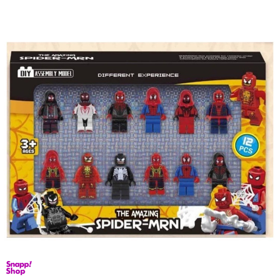 ست مینی فیگور مدل اسپایدرمن مجموعه 12 عددی