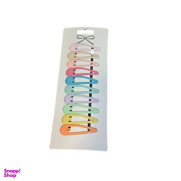 گیره مو تق تقی مدل اشکی کد A51 مجموعه 10 عددی