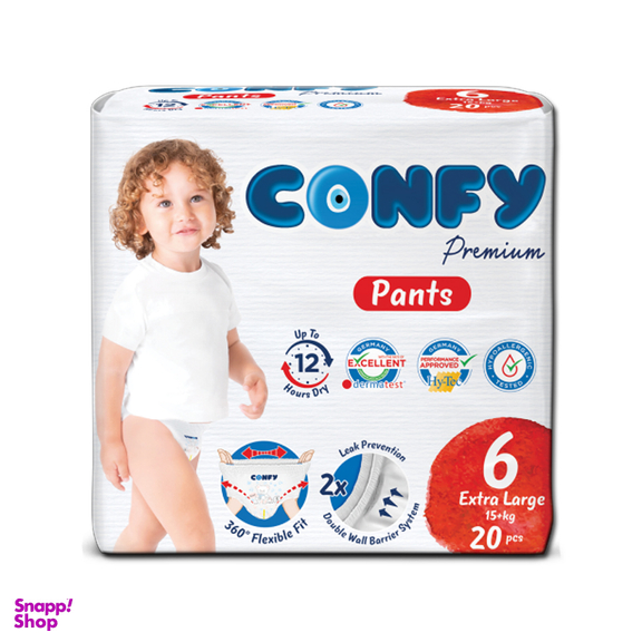 پوشک شورتی کانفی سایز 6 بسته 20 عددی
