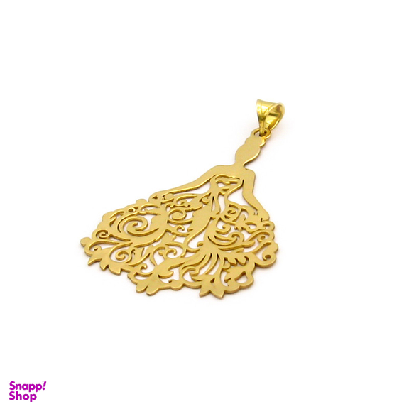 آویز گردنبند طلا 18 عیار زنانه کاپانی طرح عروس کد KP005