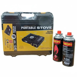 اجاق گاز سفری آس مدل BDZ155AL کد MT0424 به همراه 2 عدد کپسول گاز سفری و کیف حمل