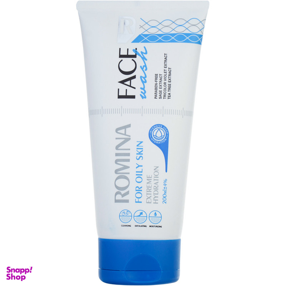 ژل شستشوی صورت رومینا مدل Extreme Hydration حجم 200 میلی لیتر