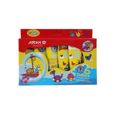 رنگ انگشتی تیوپی آریا کد 7015 بسته 6 رنگ