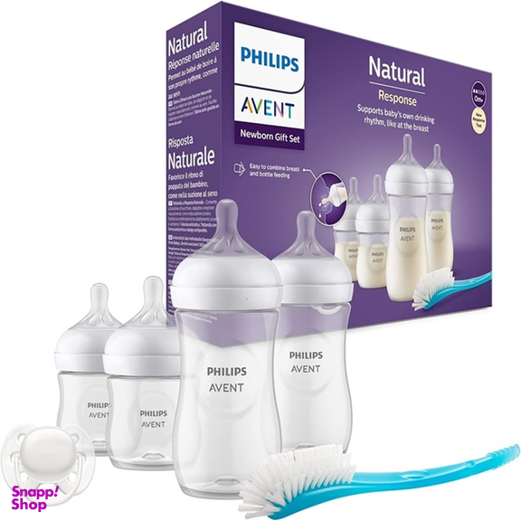 شیشه شیر نچرال ریسپانس فیلیپس اونت مدل SCD838 مجموعه ۶ عددی