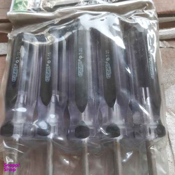 پیچ گوشتی ستاره ای دنفوس مدل YP-JH225690 مجموعه 5 عددی