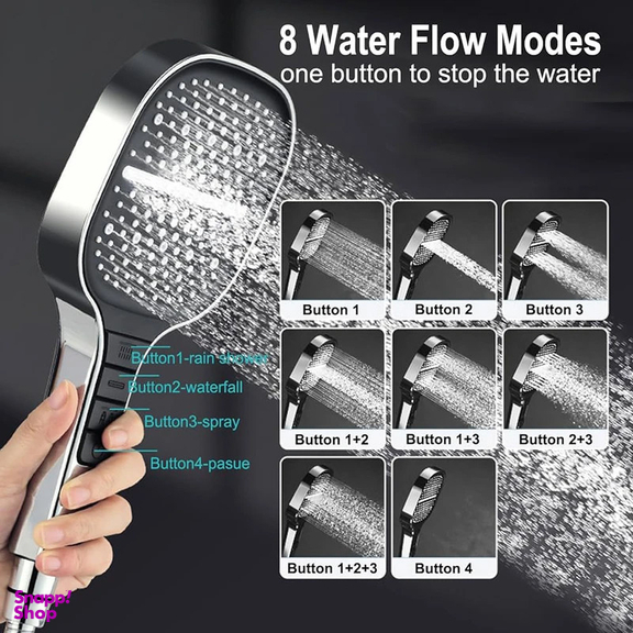 سردوش حمام پاپیروس مدل پیانویی چند حالته Titan