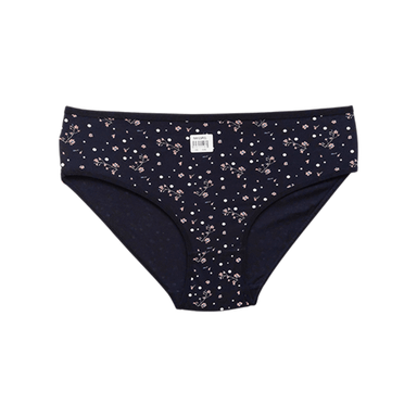 شورت زنانه میسپل طرح شاخه گل کد DNB-1059-02 رنگ سرمه ای تیره