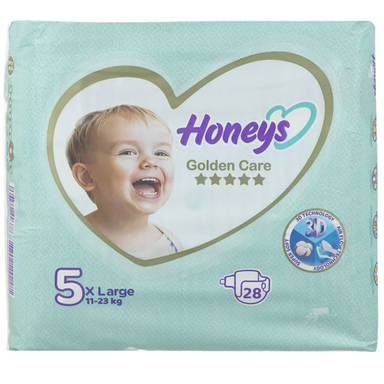 پوشک کودک هانیز سایز 5 بسته 28 عددی