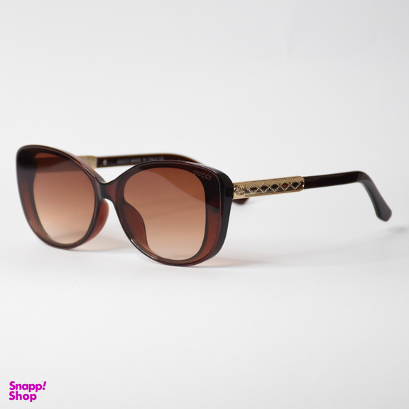 عینک آفتابی زنانه طرح Gucci کد 9016 رنگ قهوه ای