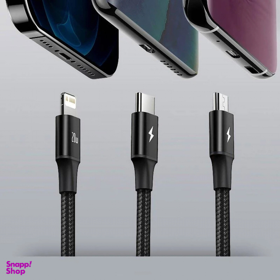 کابل تبدیل USB به Lightning/Type-C/MicroUSB لیتو مدل LD-49 طول 1 متر