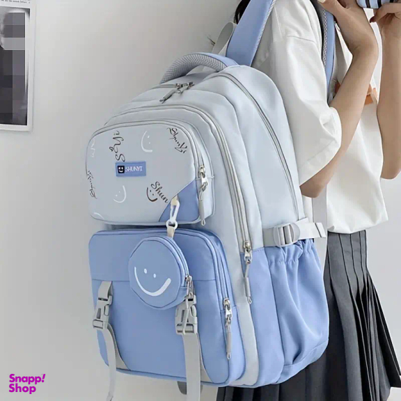 کوله پشتی مدرسه مدل فانتزی جیب ایموجی کد 8809