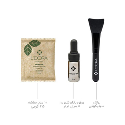 ماسک پودری ضد جوش لدورا مدل اسپیرولینا بسته 10 عددی