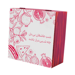 جعبه هدیه چوبی مدل یلدای ایرانی کد WB09y