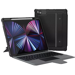 کیف کلاسوری کیبورد دار نیلکین مدل Bumper Combo Backlit Keyboard مناسب برای تبلت اپل  iPad Pro 12.9 2022/ iPad Pro 12.9 2021/ iPad Pro 12.9 2020