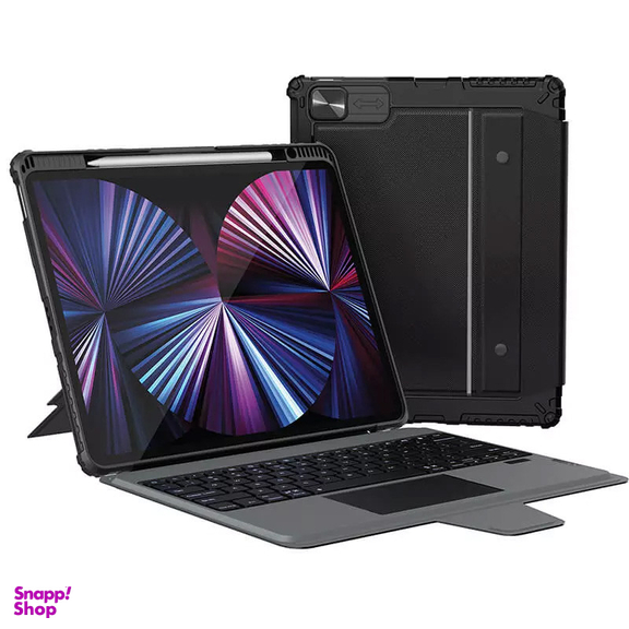 کیف کلاسوری کیبورد دار نیلکین مدل Bumper Combo Backlit Keyboard مناسب برای تبلت اپل  iPad Pro 12.9 2022/ iPad Pro 12.9 2021/ iPad Pro 12.9 2020