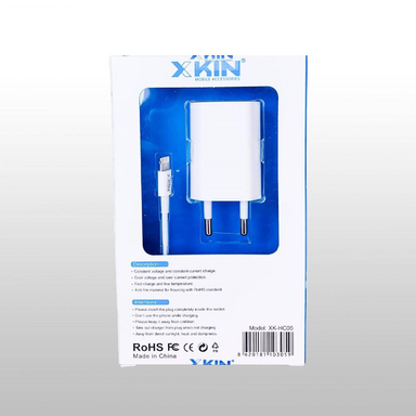 شارژر دیواری ایکس کین کد XK-05 به همراه کابل USB به Lightning