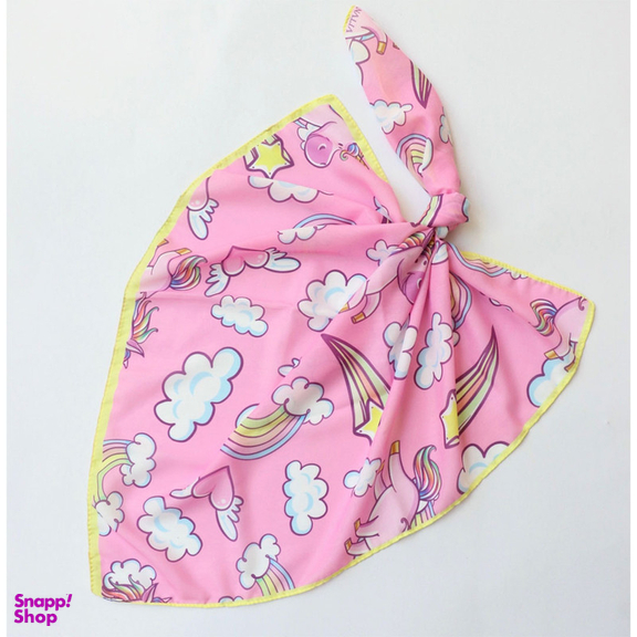 دستمال سر و گردن دخترانه مدل نخ پنبه طرح یونیکورن کد 1045