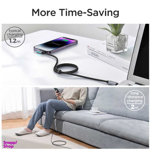 کابل شارژ 90 درجه USB-A به Type-C جوی روم مدل S-AC027A17 طول 1.2 متر