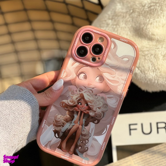 قاب گوشی موبایل مدل Happy Blonde Girl کد C1635 مناسب اپل iPhone 13 Pro Max