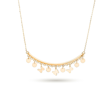 گردنبند طلا 18 عیار زنانه میلی گالری طرح پروانه کد MT1086