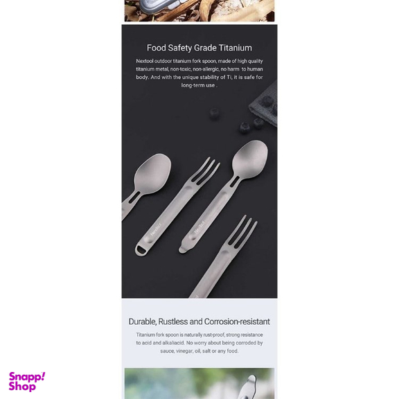 ست قاشق و چنگال تیتانیوم نکس تول مدل Titanium Tableware Set